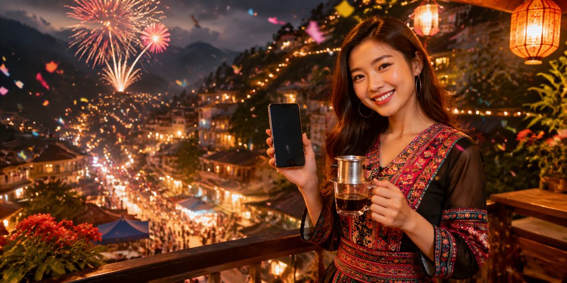 Người dùng tại Sa Pa trải nghiệm casino trực tuyến trên điện thoại bên không khí núi rừng